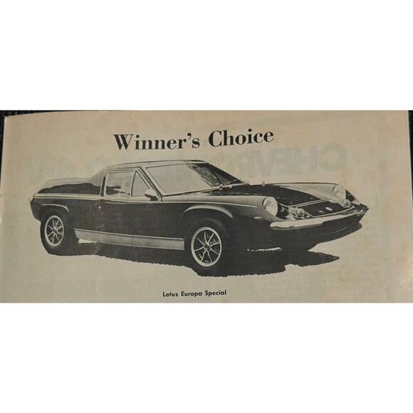 Lotus Europa Special Classic 1973 VTG Original Print Ad 5 Time World Champions - Picture 2 of 7